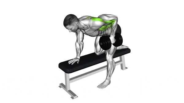 Dumbbell Single Arm Bent Over Row — Step 2