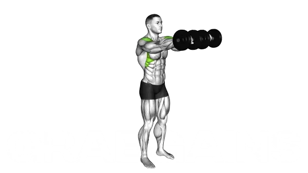 Dumbbell Front Raise — Step 2
