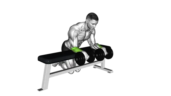Dumbell Wrist Curl (Over Bench)