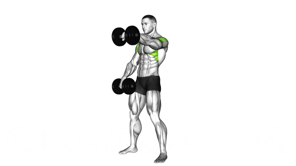 Dumbbell Standing Alternate Raise — Step 2