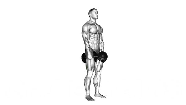 Dumbbell Stiff Leg Deadlift — Step 2