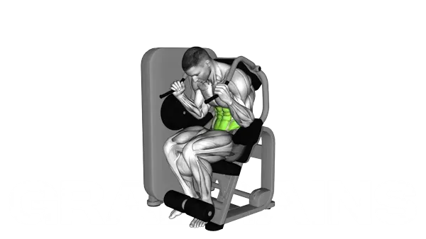 Lever Seated Crunch — Step 2