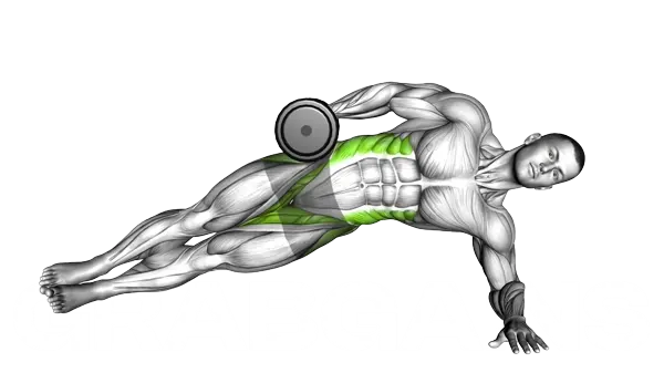 Dumbbell Side Bridge — Step 2