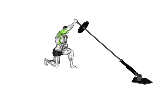 Landmine Kneeling One Arm Shoulder Press