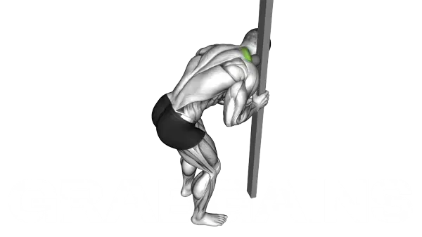 Trapezius muscle release with ball — Step 2