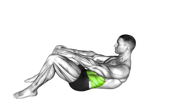 Knee Touch Crunch — Stap 2