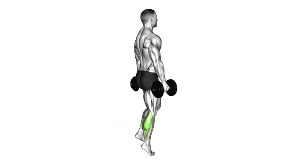 Standing One-Leg Calf Raise With Dumbbell — Step 2
