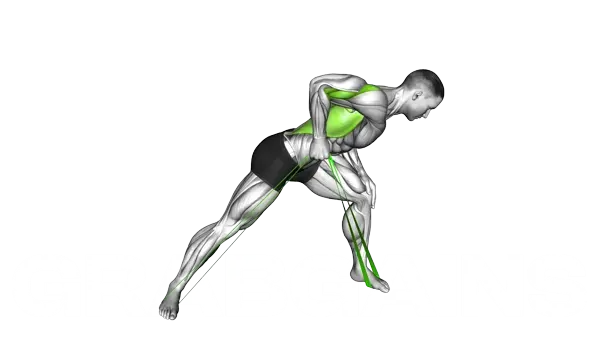 Resistance Band One Arm Bent Over Row — Schritt 2