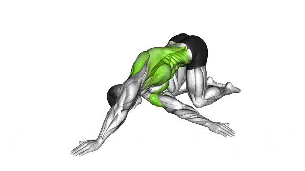 Parsva Balasana Yoga Pose — Step 2