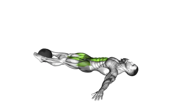 Medicine Ball Lying Leg Raise