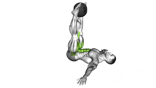Medicine Ball Lying Leg Raise — Schritt 2