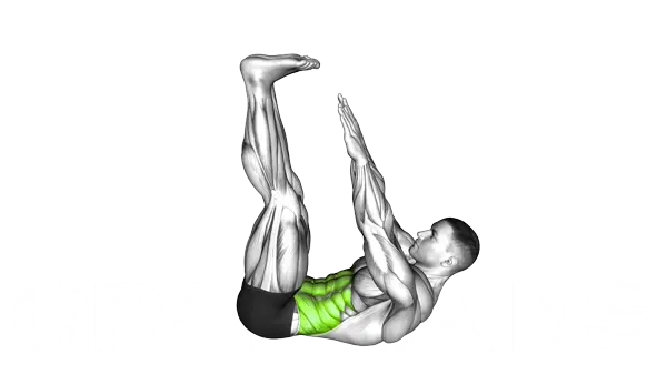 Lying Toe Touch — Step 2