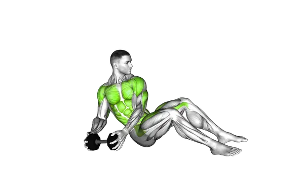 Dumbbell Military Press Russian Twist