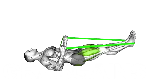 Resistance Band Lying Leg Press — Step 2