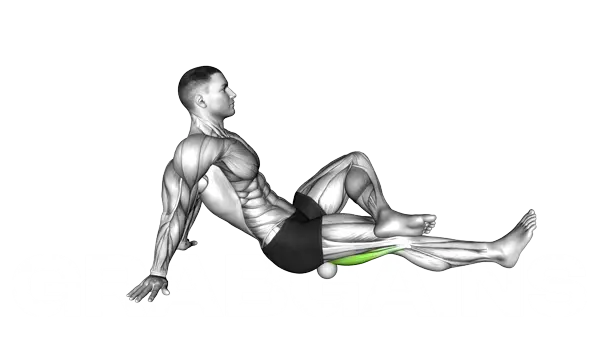 Roll Ball Seated Hamstrings Active — Step 2