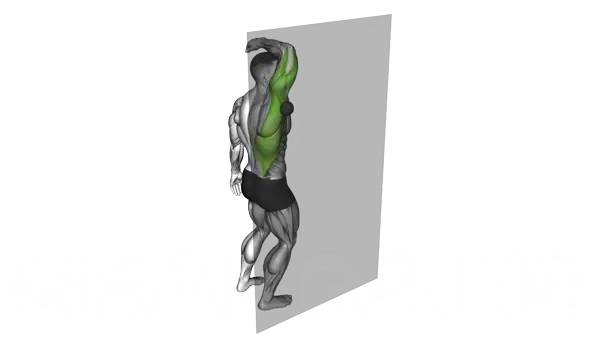 Roll Ball Triceps Latissimus Dorsi Stretch — Step 2