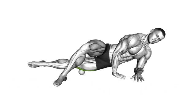 Roll Ball Outside Thigh Stretch — Step 2