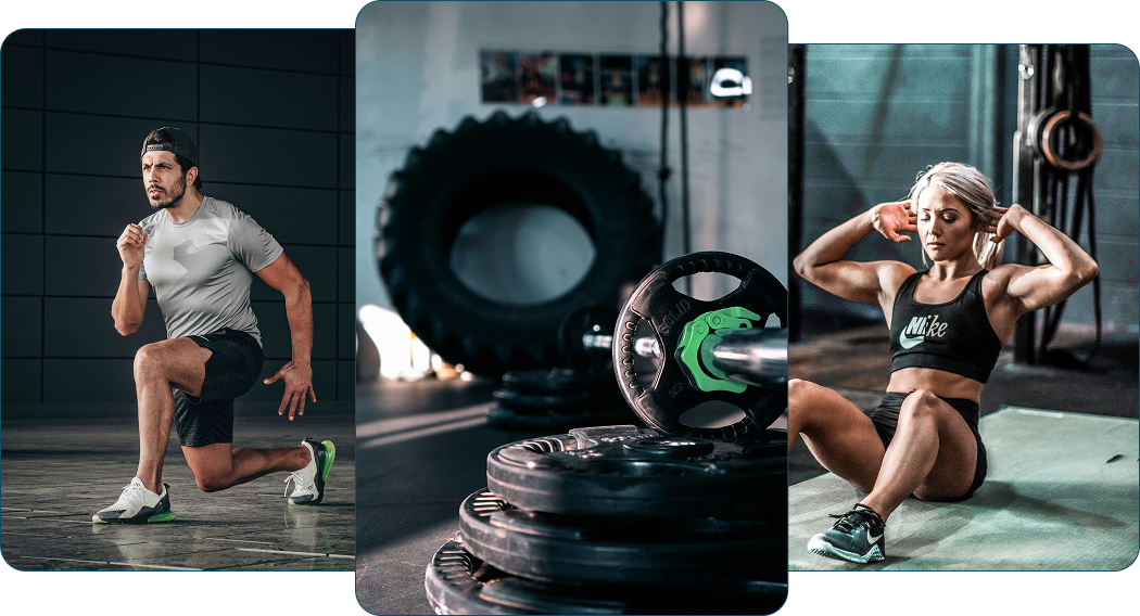 GrabGains fitness community - people training with various equipment